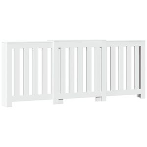 vidaXL radiatora pārsegs, balts, 205x21,5x83,5 cm, inženierijas koks