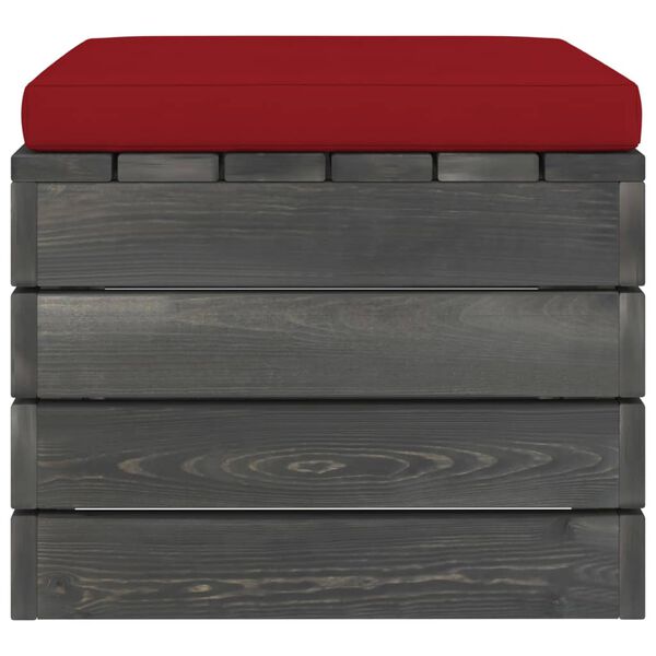 vidaXL dārza pale&scaron;u soliņ&scaron; ar matraci, priedes koks