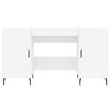 vidaXL rakstāmgalds, balts, 140x50x75 cm, inženierijas koks