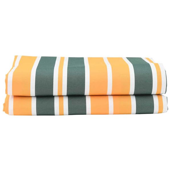 vidaXL Markīzes rezerves audums Zaļa un dzeltena 10 x 1.6 m audums