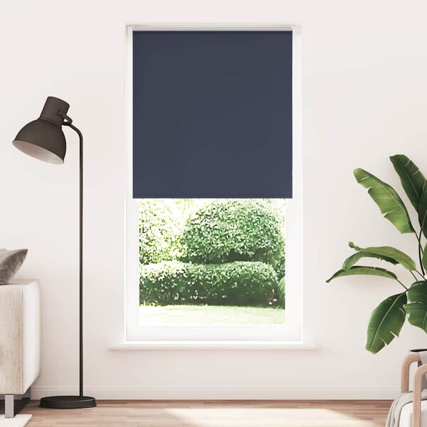 vidaXL Rullo žalūzija tum&scaron;i zils 100x230 cm auduma platums 95,7 cm