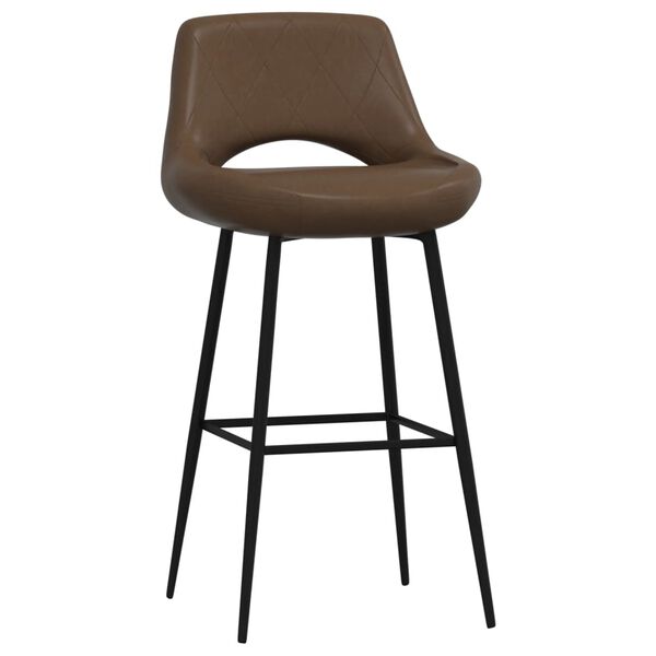 vidaXL bāra krēsls, tum&scaron;i brūna mākslīgā āda
