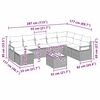 vidaXL Dārza dīvānu komplekts 9 pcs Bē&scaron;a Poliūtu rotangpalma