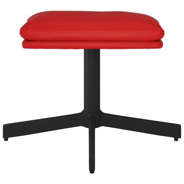 vidaXL kājsoliņš, 60x60x36 cm, vīnsarkana mākslīgā āda