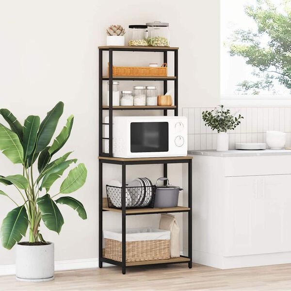 vidaXL Virtuves plaukts Artisānā ozols 60 x 40 x 168 cm