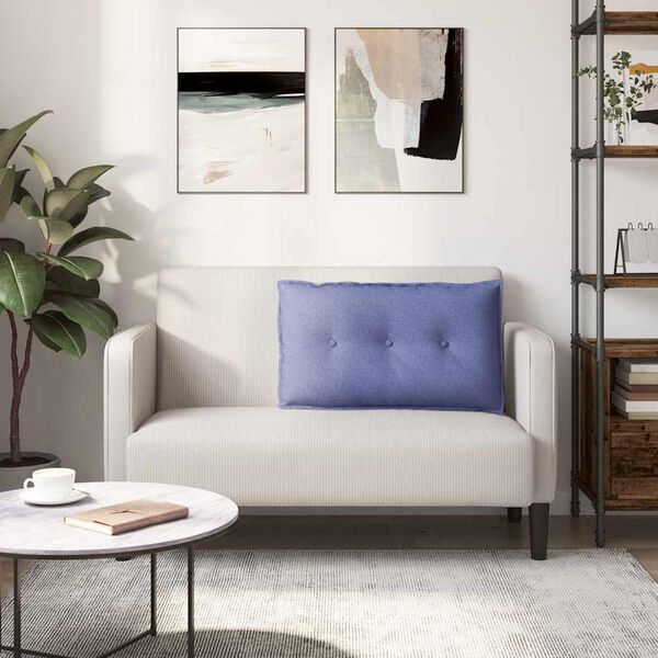 vidaXL Atpakaļ spilvens Džinsu zils 80 x 19 x 50 cm audums