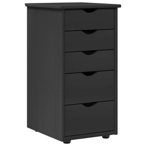 vidaXL Plakans 34 x 39 x 61,5 cm Cieta priede Pelēka