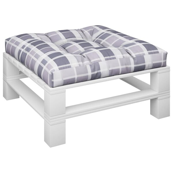 vidaXL pale&scaron;u spilvens, 80x80x12 cm, četrstūru raksts, audums