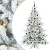 vidaXL Mākslīgā Saliekamā Ziemassvētku Egle su 300 LED Balts 210 cm