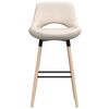 vidaXL bāra krēsls, krēmkrāsas audums