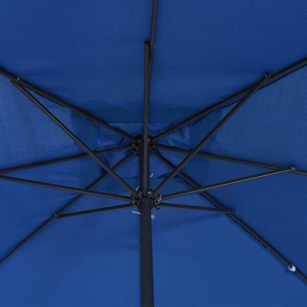 vidaXL Dārza parasols Azurblau 295 x 295 x 245 cm