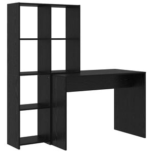 vidaXL Galds Melns ozolkoks 138,5 x 55 x 143 cm Inženierijas koks