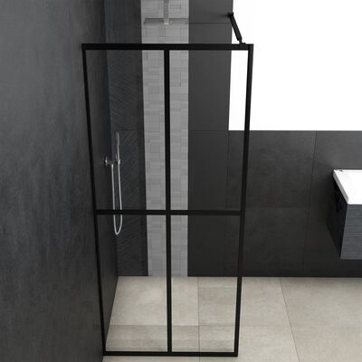 vidaXL dušas siena, caurspīdīgs rūdīts stikls, 140x195 cm