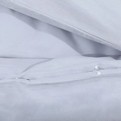 vidaXL gultasveļas komplekts, pelēks, 135x200 cm, mikrošķiedra