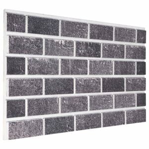 vidaXL Sienas paneļi 10 gab. 100 x 50 cm Melns un pelēks EPS putas