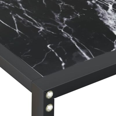 vidaXL konsoles galdiņš, marmora raksts, 180x35x75,5 cm, rūdīts stikls