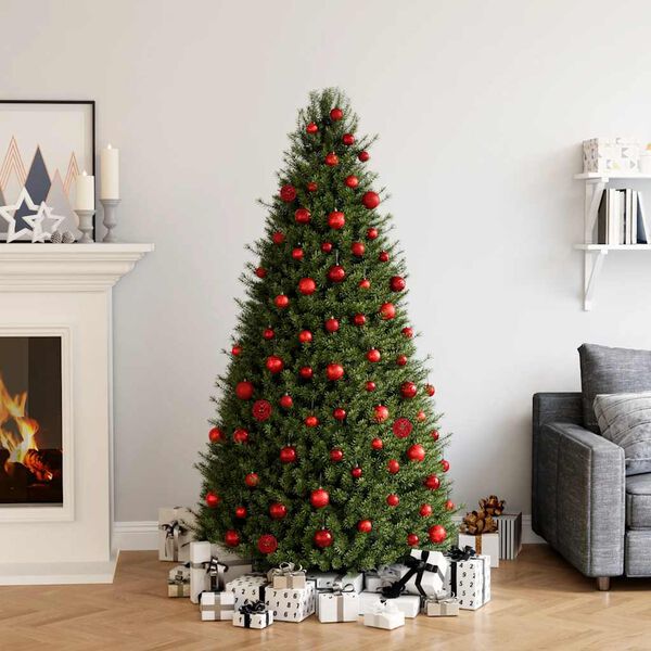 vidaXL Ziemassvētku eglītes bumbiņas, 100 gab., vīnsarkana , 3/ 4/ 6cm