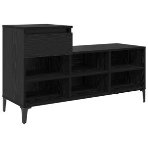 vidaXL Apavu skapis 102 x 36 x 60 cm Inženierijas koks Melns ozols