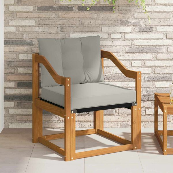 vidaXL Āra dīvānu komplekts Cieta akācijas koks un tekstilēns