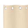 vidaXL Aizkari ar Gredzeniem, kas Aizliedz Gaismu 2 pcs Krēmkrāsa
