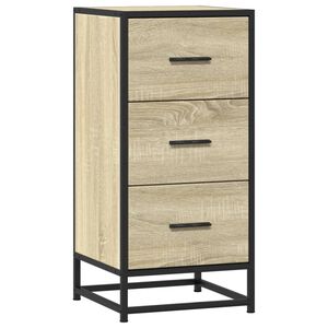 vidaXL kumode, ozolkoka, 35,5x35x76 cm, inženierijas koks metāls