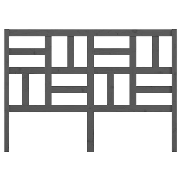 vidaXL gultas galvgalis, balts, 126x4x104 cm, priedes masīvkoks