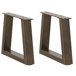 vidaXL kafijas galdiņa kājas, 2 gab., V-veida, dabīgs tērauds, 30x(30-31,3) cm