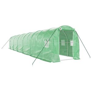 vidaXL siltumnīca ar tērauda rāmi, zaļa, 24 m&sup2;, 12x2x2 m