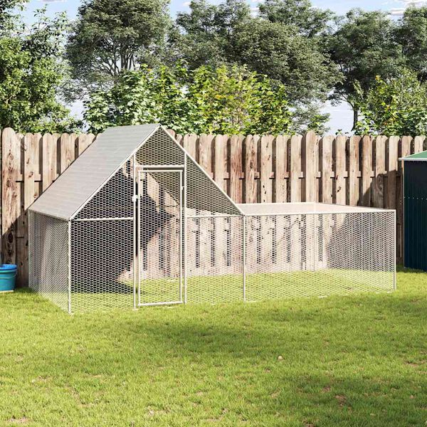 vidaXL vistu būris, 4x2x2 m, cinkots tērauds