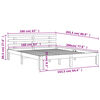 vidaXL gulta bez matrača, vaska brūnas, 160x200 cm, priedes masīvkoks