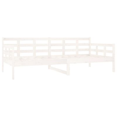 vidaXL dīvāngulta, balta, priedes masīvkoks, 90x200 cm
