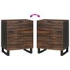 vidaXL Nakts skapītis ar atvilktni Valriekstu koks 50 x 33 x 60 cm
