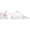 vidaXL Tīpis telts ar jumtu Zaļa un pelēka 600 x 600 x 347 cm