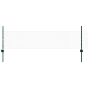 vidaXL Se&scaron;stūra žogs ar stabu 100 x 0,5 m PVC pārklāts tērauds Zaļa