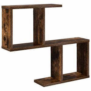 vidaXL Sienas plaukts Kūpināts ozols 60 x 12 x 50,5 cm