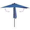 vidaXL Dārza parasols Azurblau 294 x 150 x 223 cm