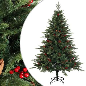 vidaXL Mākslīgā Saliekamā Ziemassvētku Egle 120 cm PVC un metāls Zaļa