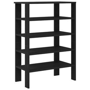 vidaXL apavu plaukts melns 61x32x87,5 cm inženierijas koks