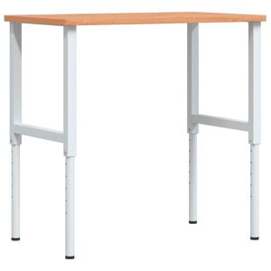 vidaXL darbagalds, 100x60x(71,5-98) cm, ozola masīvkoks, taisnstūra
