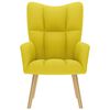 vidaXL atpūtas krēsls, gai&scaron;i dzeltens audums