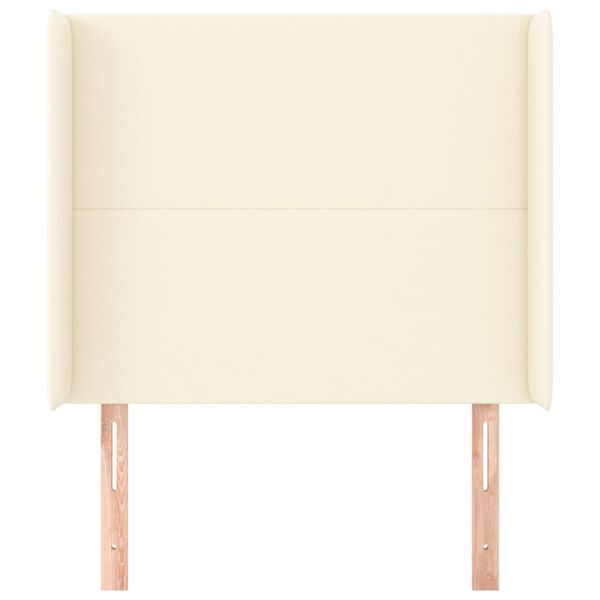 vidaXL galvgalis ar malām, 103x16x118/128 cm, krēmkrāsas mākslīgā āda