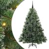 vidaXL Mākslīgā Ziemassvētku eglīte su 150 LED Zaļa 150 cm PE un PVC