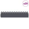 vidaXL Zāliena apmales 20 pcs Antracīts 103 x 0,05 x 22 cm Tērauds