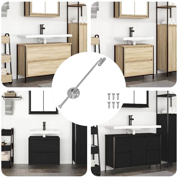 vidaXL Pavraka balsti 12 pcs Sudraba 190 mm Dzelzs