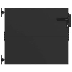 vidaXL Dārza vārti ar slēdzeni Melna 85 x 100 cm Pulverkrāsots tērauds