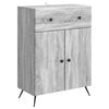 vidaXL Puse Pelēks Sonoma ozols 66 x 34,5 x 90 cm Inženierijas koks