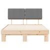 vidaXL Gultas rāmis ar polsterētu galvas balstu Gaiši pelēks