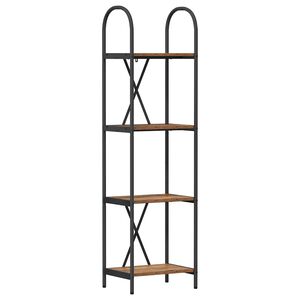 vidaXL Grāmatu plaukts 4 līmeņi 40 x 30 x 146 cm Inženierijas koks