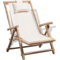 vidaXL pludmales krēsls, bambuss