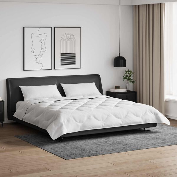 vidaXL Sega ar spilvenu 3 pcs Balts Mikro&scaron;ķiedra